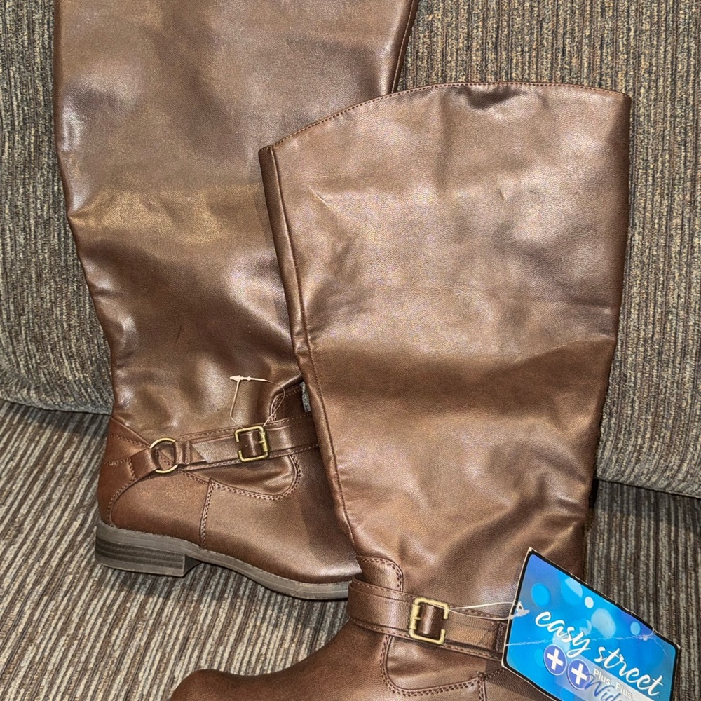 Easy Street Chestnut Knee-High Boots